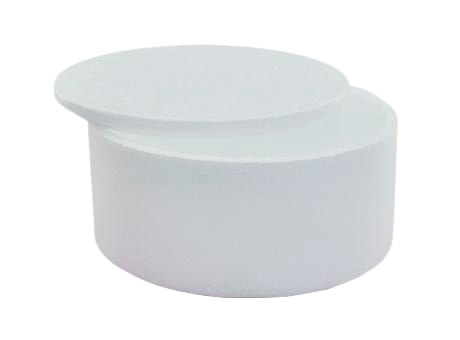 Caja redonda blanca para helado de 2 kg con tapa.